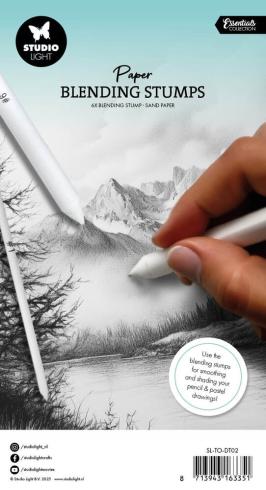 Studio Light - Papier-Wischstifte & Sandpapier - Paper Blending Stumps & Sand Paper