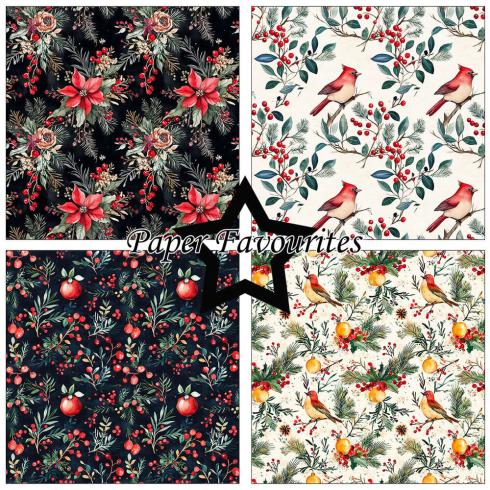 Paper Favourites - Designpapier "Boho Christmas" Paper Pack 12x12 Inch 8 Bogen