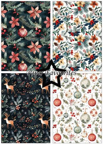 Paper Favourites - Designpapier "Boho Christmas" Paper Pack A5 - 24 Bogen