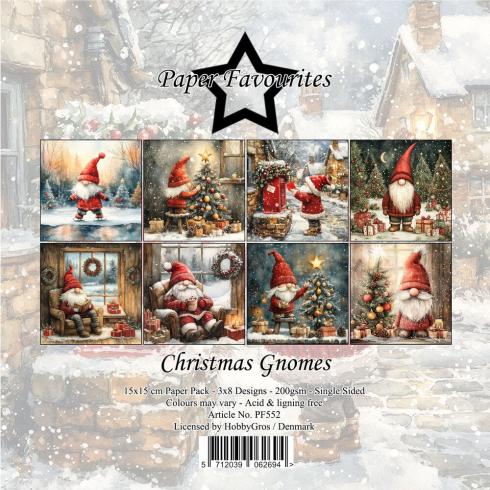 Paper Favourites - Designpapier "Christmas Gnomes" Paper Pack 6x6 Inch - 24 Bogen