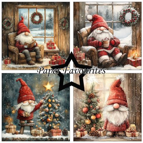 Paper Favourites - Designpapier "Christmas Gnomes" Paper Pack 6x6 Inch - 24 Bogen