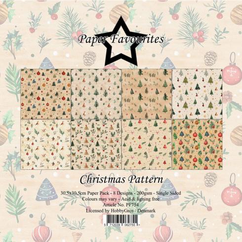 Paper Favourites - Designpapier "Christmas Pattern" Paper Pack 12x12 Inch 8 Bogen