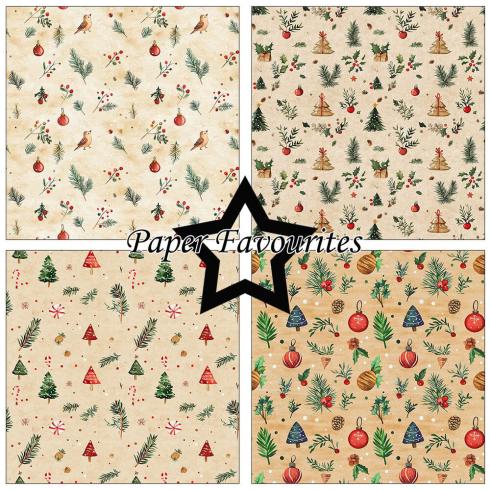 Paper Favourites - Designpapier "Christmas Pattern" Paper Pack 12x12 Inch 8 Bogen