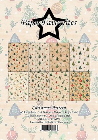 Paper Favourites - Designpapier "Christmas Pattern" Paper Pack A5 - 24 Bogen