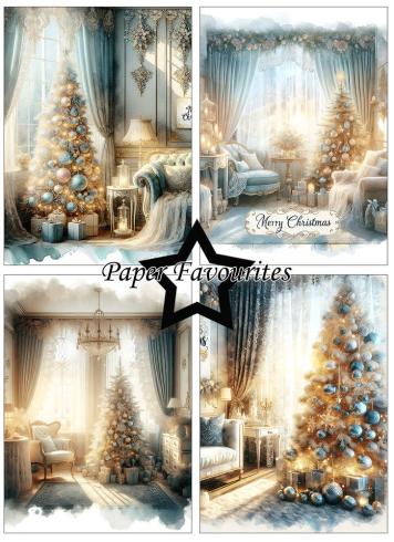Paper Favourites - Designpapier "Christmas Trees" Paper Pack A6 - 24 Bogen