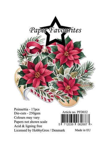 Paper Favourites - Stanzteile "Poinsettia" Die Cuts 