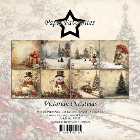 Paper Favourites - Designpapier "Victorian Christmas" Paper Pack 6x6 Inch - 24 Bogen