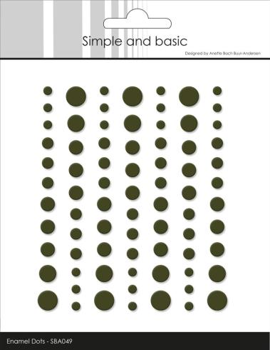Simple and Basic - Adhesive Matte Enamel Dots "Forest Green"