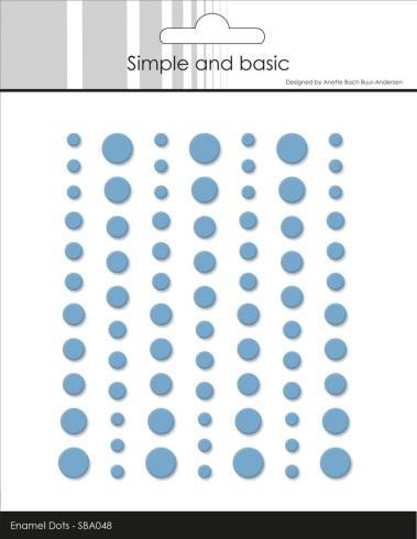 Simple and Basic - Adhesive Matte Enamel Dots "Light Blue"