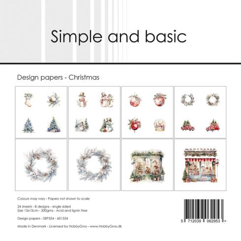Simple and Basic - Designpapier "Christmas" Paper Pack 6x6 Inch - 24 Bogen 