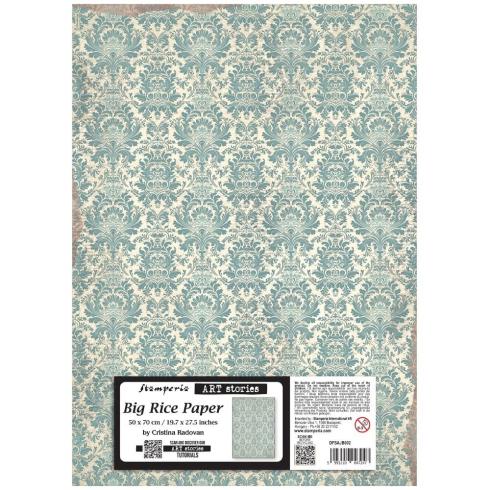 Stamperia - Decopatch Papier "Damask Pattern" Big Decoupage 50x70cm - 6 Bogen  