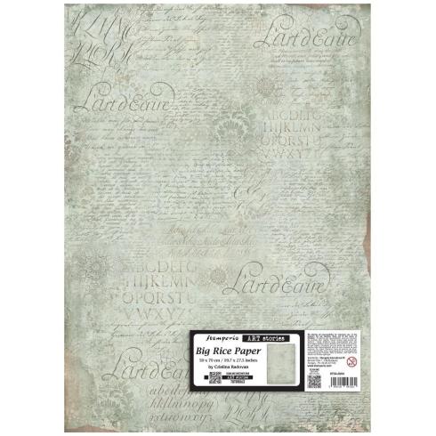 Stamperia - Decopatch Papier "Manuscript Pattern" Big Decoupage 50x70cm - 6 Bogen  