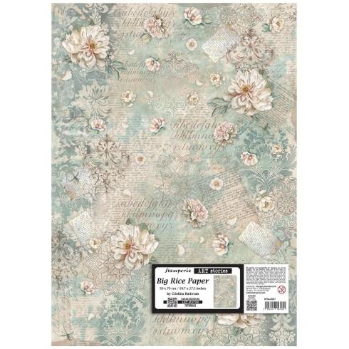 Stamperia - Decopatch Papier "Peony Pattern" Big Decoupage 50x70cm - 6 Bogen  