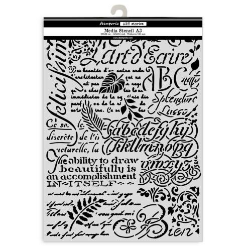 Stamperia - Schablone A3 "Writings" Stencil