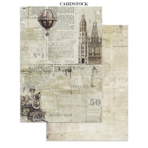 Stamperia - Papier, Aufkleber & Stanzteile "Voyages Fantastiques" Junk Journal Backgrounds,Stickers,Cut-Outs