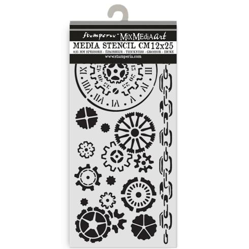 Stamperia - Schablone 12x25cm "Mechanisms" Stencil