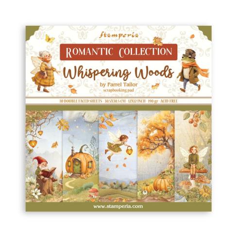 Stamperia - Designpapier "Whispering Woods" Paper Pack 12x12 Inch - 10 Bogen