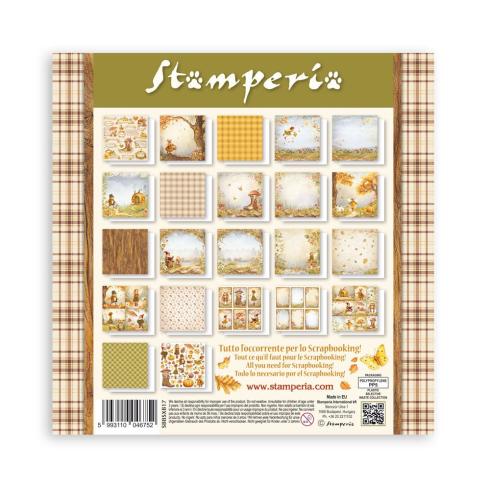 Stamperia - Designpapier "Whispering Woods" Maxi Paper Pack 8x8 Inch - 22 Bogen