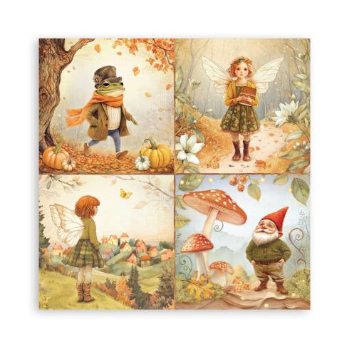 Stamperia - Designpapier "Whispering Woods" Maxi Paper Pack 8x8 Inch - 22 Bogen
