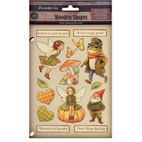 Stamperia - Holzteile A5 "Whispering Woods" Wooden Shapes