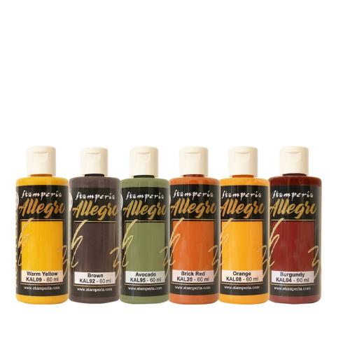 Stamperia - Acrylfarbe "Whispering Woods" Allegro Paint Kit 6x60 ml