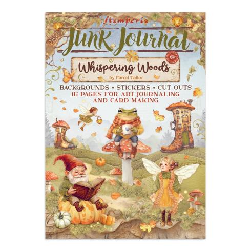 Stamperia - Papier, Aufkleber & Stanzteile "Whispering Woods" Junk Journal Backgrounds,Stickers,Cut-Outs