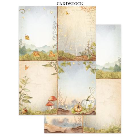 Stamperia - Papier, Aufkleber & Stanzteile "Whispering Woods" Junk Journal Backgrounds,Stickers,Cut-Outs