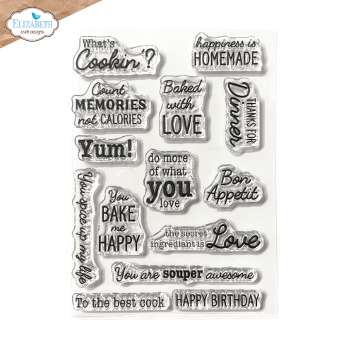 Elizabeth Craft Designs - Stempelset "In the Kitchen Sentiments" Clear Stamps
