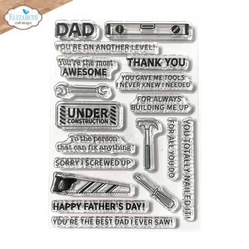 Elizabeth Craft Designs - Stempelset "Best Dad Sentiments" Clear Stamps