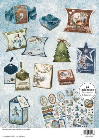 Preview: Studio Light - Geschenkboxen "Winter Wonderland" Die Cut Paper Gift Boxes - 12 Bogen