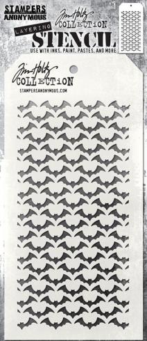 Stampers Anonymous - Schablone "Batground" Layering Stencil Design by Tim Holtz