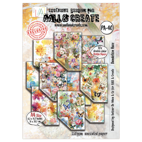 AALL and Create - Designpapier "Dandelion Haze" Paper Pack A4 - 10 Bogen