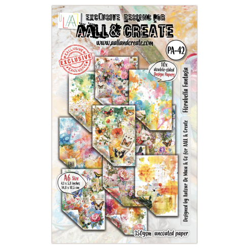 AALL and Create - Designpapier "Florabella Fantasia" Paper Pack A6 - 10 Bogen