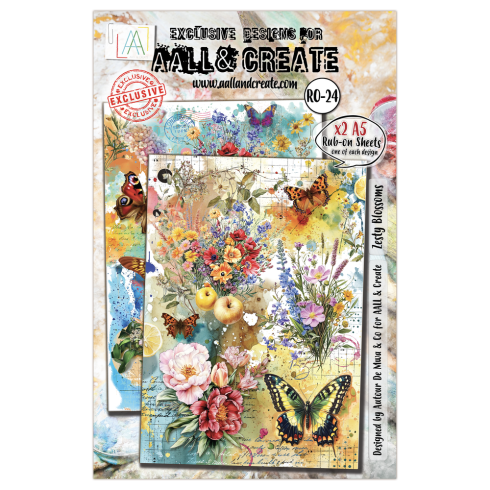 AALL and Create - Transfer Aufkleber "Zesty Blossoms" Rub-Ons A5