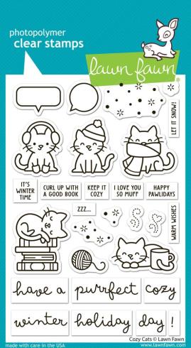 Lawn Fawn - Stempelset "Cozy Cats" Clear Stamp