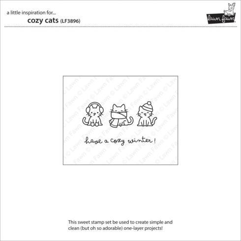 Lawn Fawn - Stempelset "Cozy Cats" Clear Stamp
