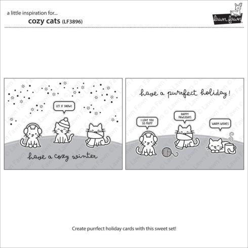 Lawn Fawn - Stempelset "Cozy Cats" Clear Stamp