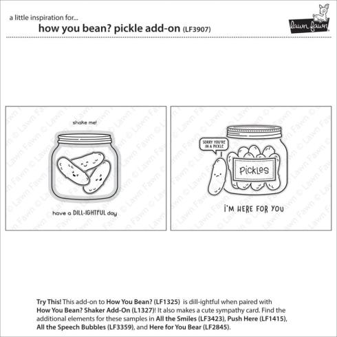 Lawn Fawn - Stempelset "How You Bean? Pickle" Clear Stamp Add-On
