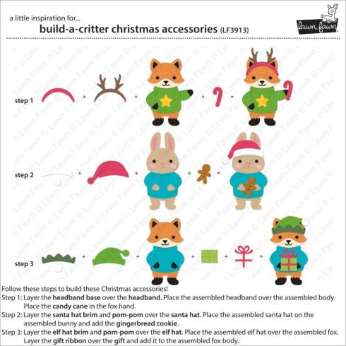Lawn Fawn - Stanzschablone "Build-A-Critter Christmas Accessories" Dies