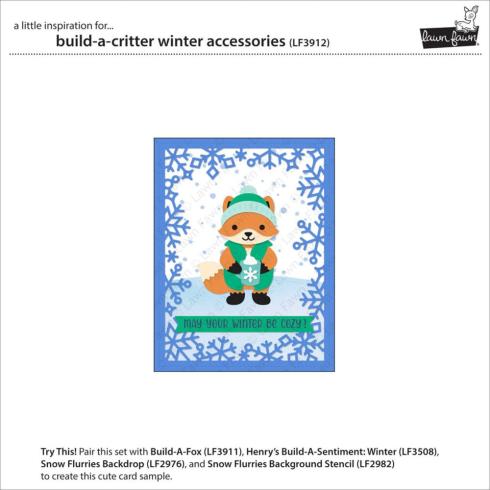 Lawn Fawn - Stanzschablone "Build-A-Critter Winter Accessories" Dies