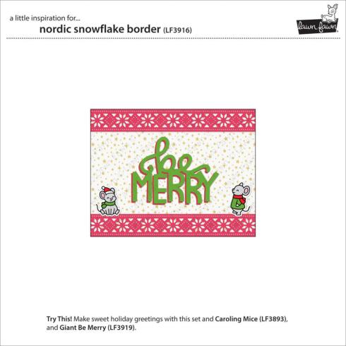 Lawn Fawn - Stanzschablone "Nordic Snowflake Border" Dies