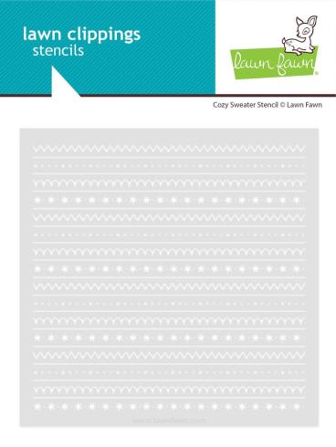 Lawn Fawn - Schablone "Cozy Sweater Lawn Clippings" Stencil