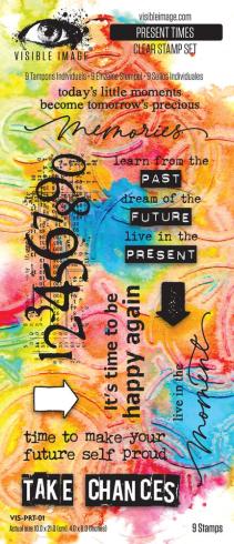 Visible Image - Stempelset 4x8 Inch "Present Times" Clear Stamps