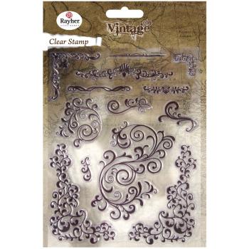 Stempelset "Vintage Swirls" Clear Stamps