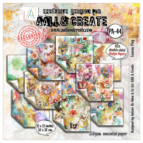 AALL and Create - Designpapier "Canvas Play" Paper Pack 12x12 Inch - 10 Bogen