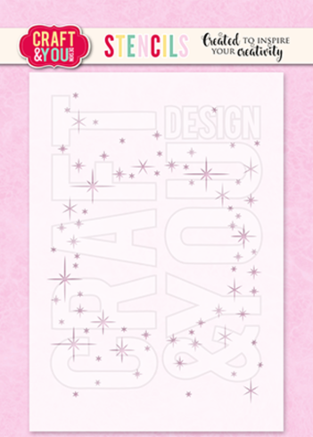 Craft & You Design - Schablone A6cm "Sparks Wreath" Stencil