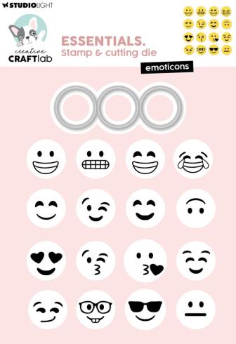 Creative Craft Lab - Studio Light - Stempelset & Stanzschablone "Emoticons" Clear Stamps & Dies
