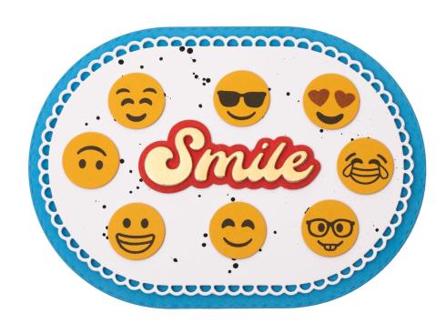 Creative Craft Lab - Studio Light - Stempelset & Stanzschablone "Emoticons" Clear Stamps & Dies