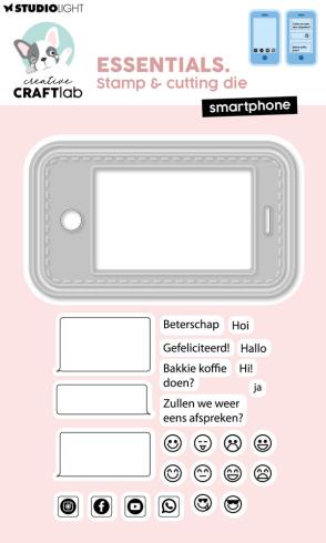 Creative Craft Lab - Studio Light - Stempelset & Stanzschablone "Smartphone" Clear Stamps & Dies