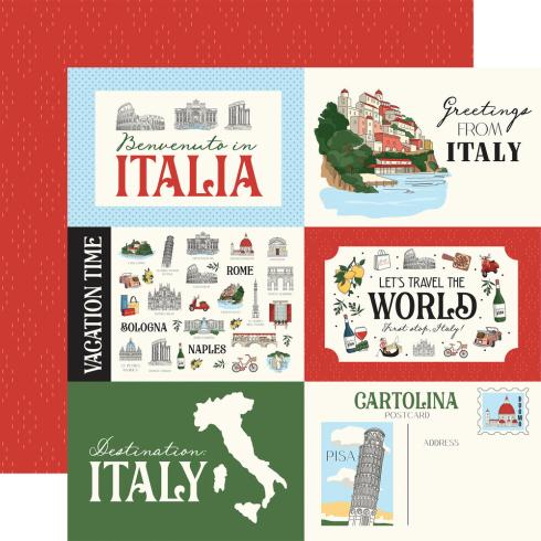 Carta Bella - Designpapier "Italy" Collection Kit 12x12 Inch - 12 Bogen  